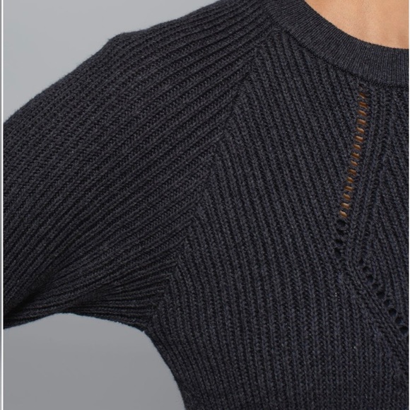 Lululemon The Sweater The Better Heathered Black Size 2 - Picture 6 of 16